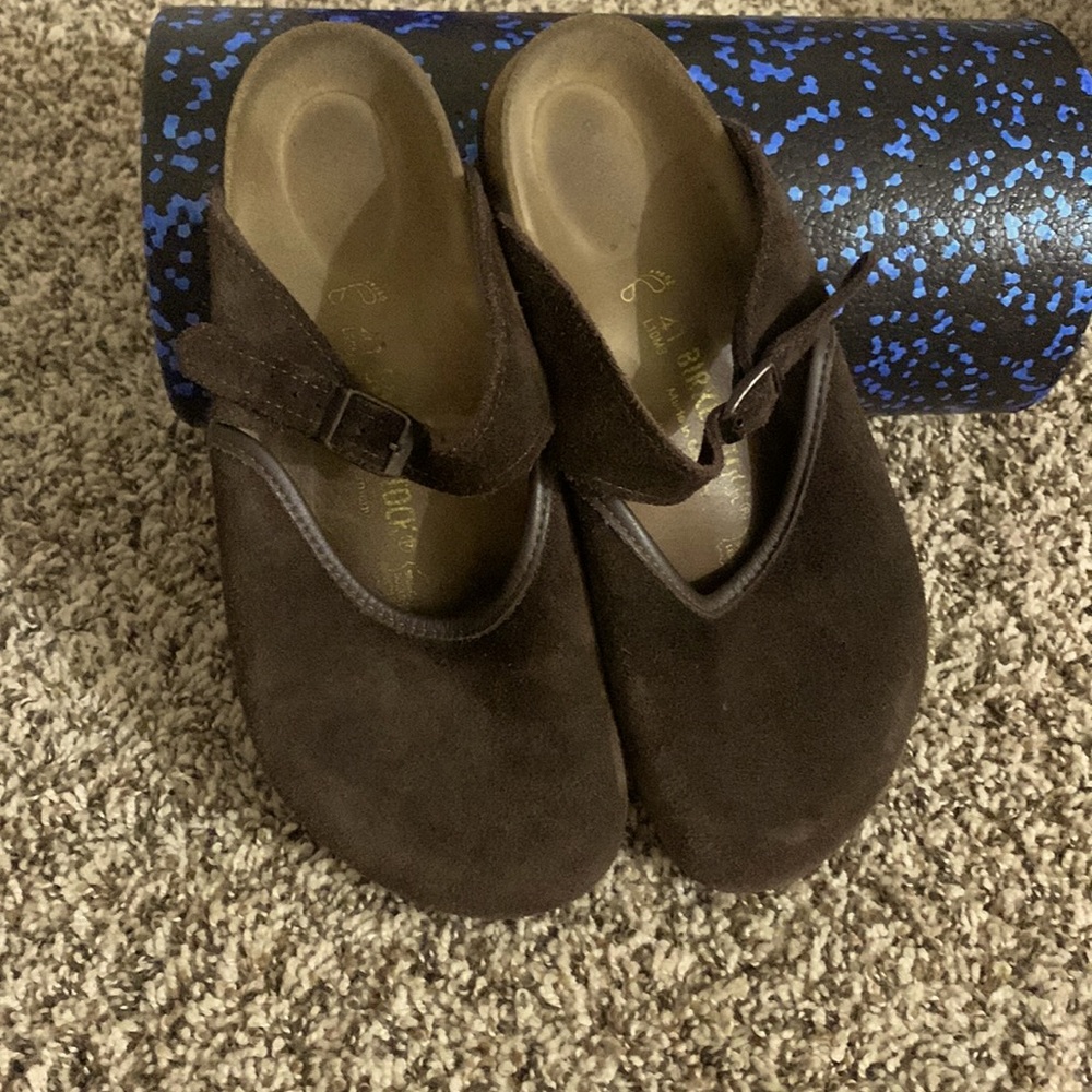 Regular 41  MOCHA Suede Boston Birkenstock CLOGS
